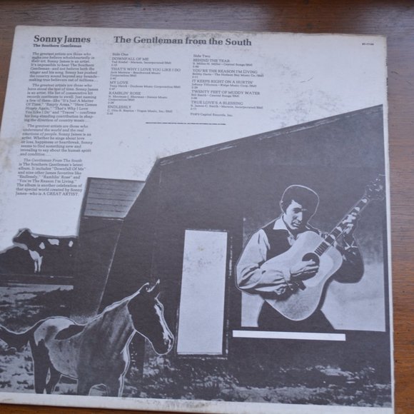 VTG Sonny James Soutern Gentleman Vinyl Record LP - Picture 3 of 3
